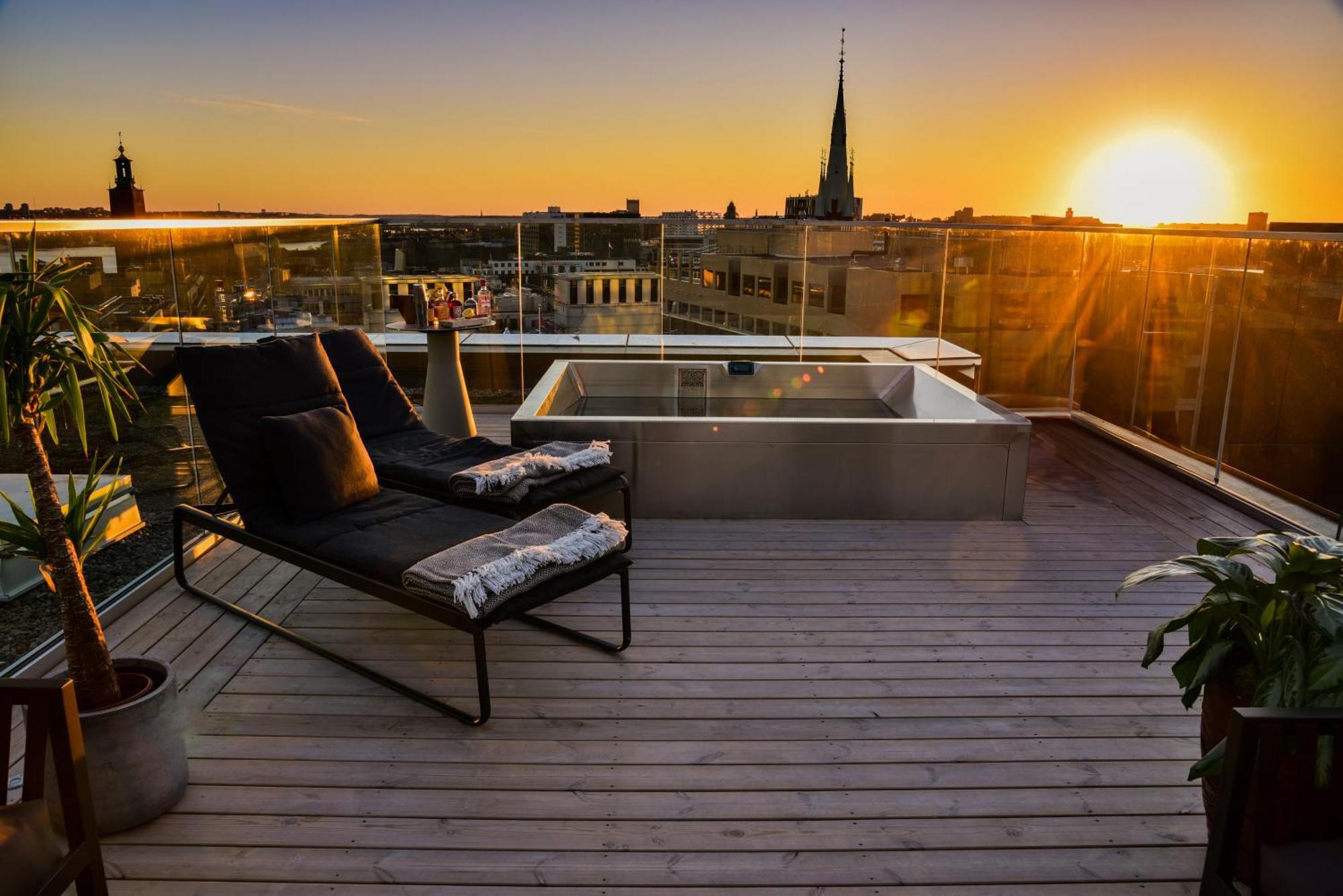 Hotel At Six Stoccolma Esterno foto Rooftop terrace